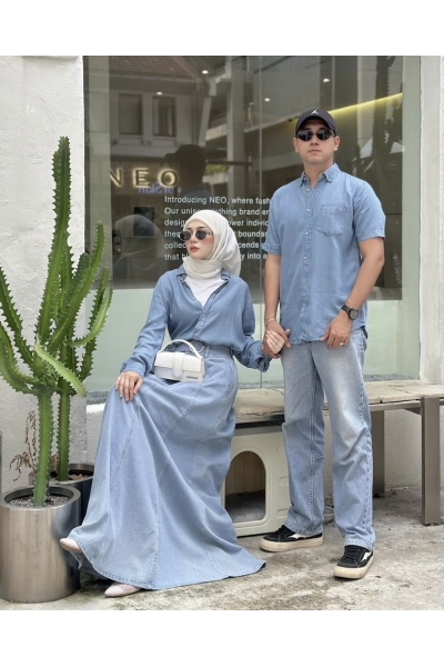 short sleeves soft denim shirt in light blue  short sleeves soft denim shirt in light blue